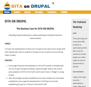 screenshot of ditaondrupal.com website